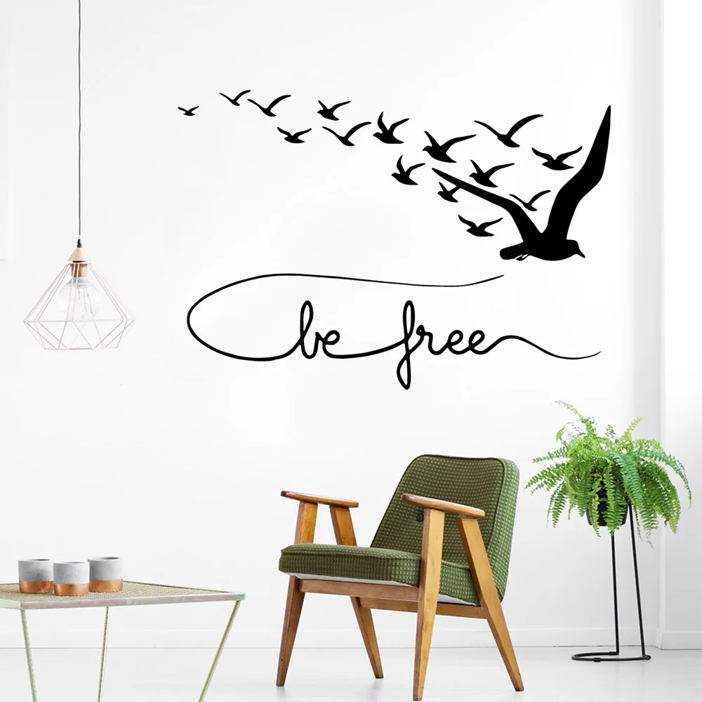 

Creative love free bird Home Decor Modern Acrylic Decoration vinyl Stickers Decoration Accessories Murals