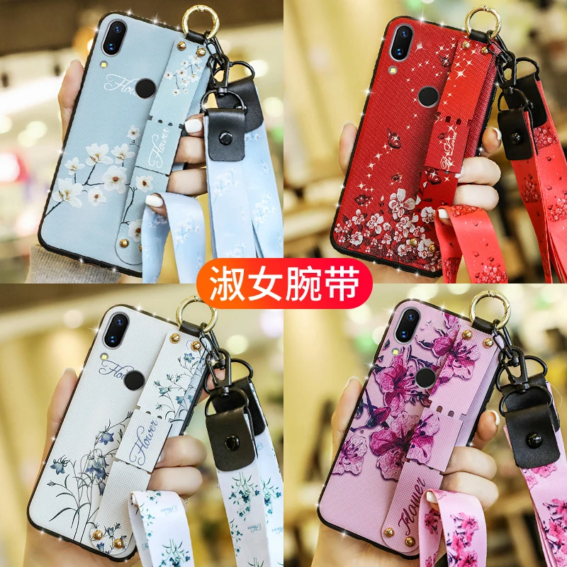 

New Wristband Cases For Honor 6X 7X 8X 7C Pro Soft Silicone Strap Back Cover For Huawei P Smart Plus Nova 3 3i 4 Y7 Prime 2018