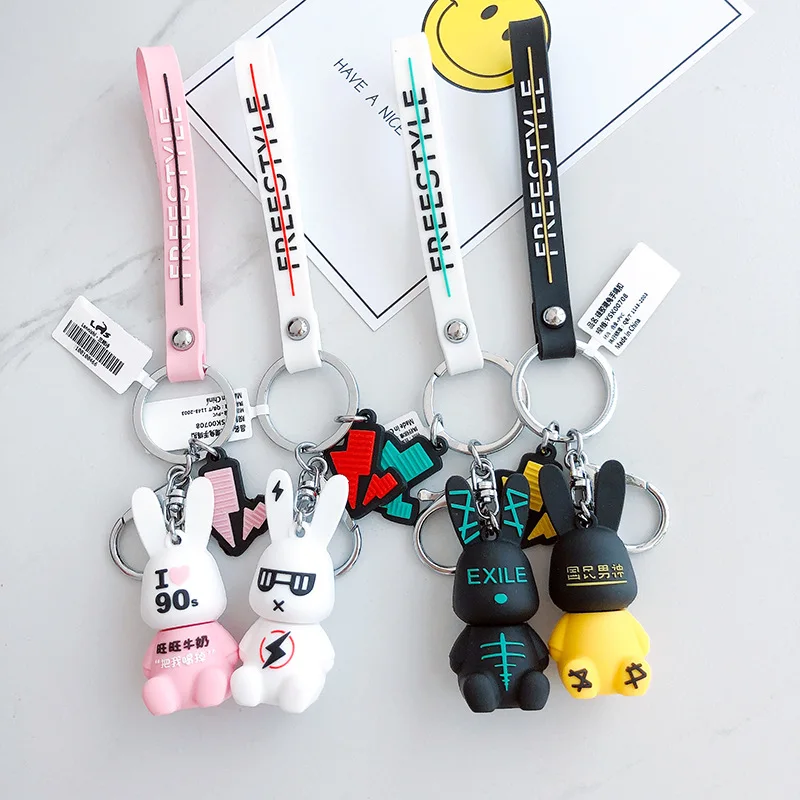 

2019 Fashion Creative Cute Bear Key Pendant Bunny Car Keychain Keyring Ms. Bag Hanging Gifts