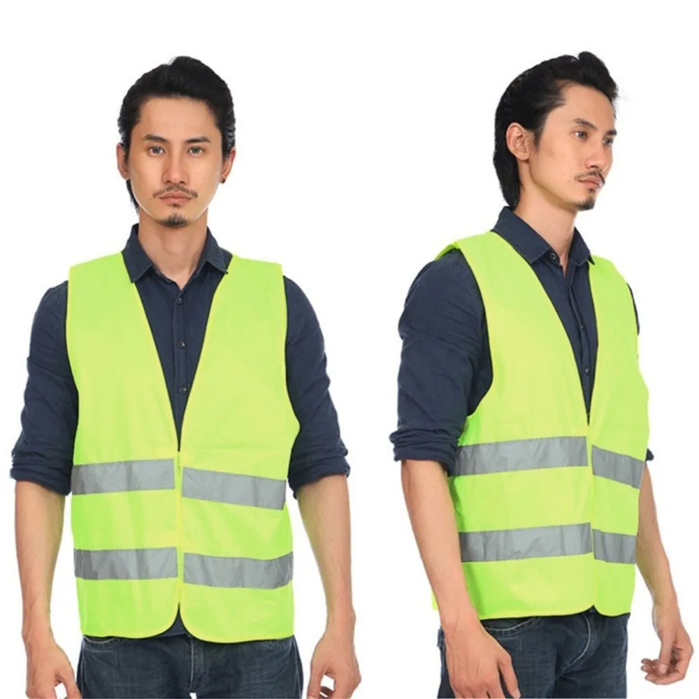 

10pcs Outdoor Safety Clothing High Visibility Reflective Fluorescent Vest Running Contest Safe Vest Light-Reflective Ventilat