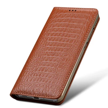 

New Crocodile Phone Protection Case Top Cow Genuine Leather Flip Case Business Fashion Cover Skin Covers for HTC U ultra Cases