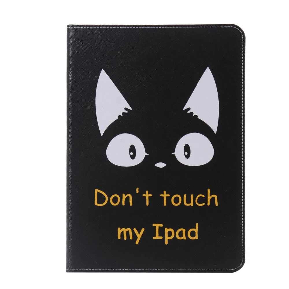 For IPad 5 Cute Cartoon Cat Tree Flower with Card Slot Stand Flip PU Leather Coque Case sFor Apple IPad Air IPad5 Tablet Cover