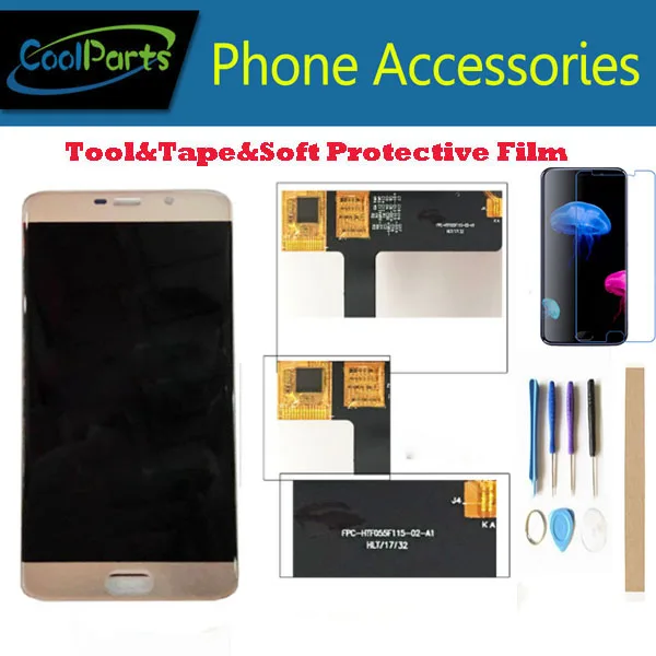 

1PC/Lot High Quality For Elephone S7 LCD Display Screen+Touch Screen Digitizer Assembly Black Gold Blue Color+Kits
