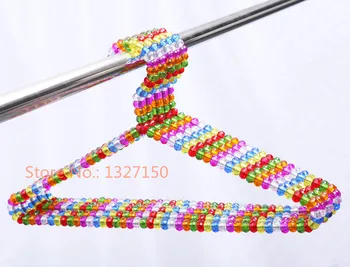 

Multicolor Plastic Acrylic Beads Clothes Hanger Coat Hanger T-shirt Hanger for for Adult Home