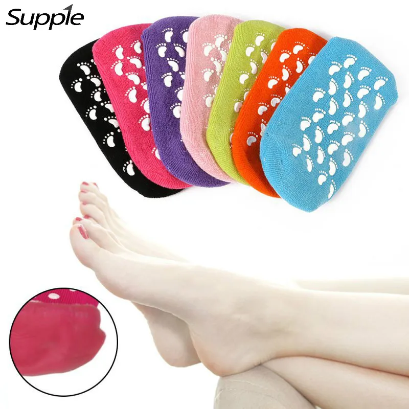 2018Colors Whitening Exfoliating Foot Spa Gel Socks Moisturising Gel Heel Protectors Healthy