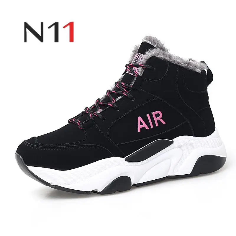 

N11 Brand 2018 New Fashion Autumn And Winter Women's Casual Boots Leather Straps Ladies High To Help Warm Boots Size 35-40 hot