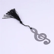 Модные полые музыкальные ноты закладки металл с мини поздравительные открытки ленточки кулон подарки розничной коробке