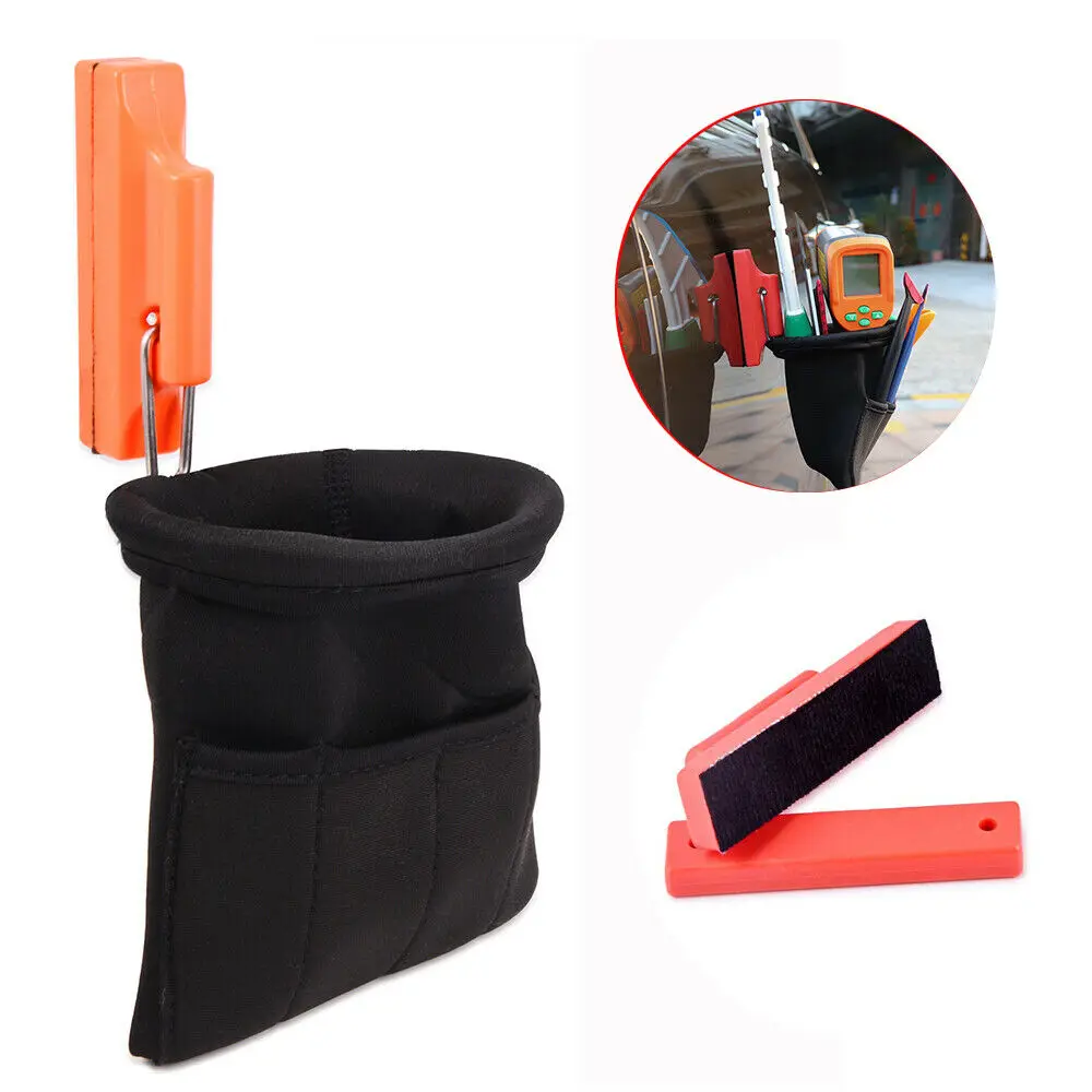 

FOSHIO Strong Magnet Tools Bag For Vinyl Car Wrap Tools Window Tint Squeegees Knife Holder Portable Pouch Bag Car Accessories