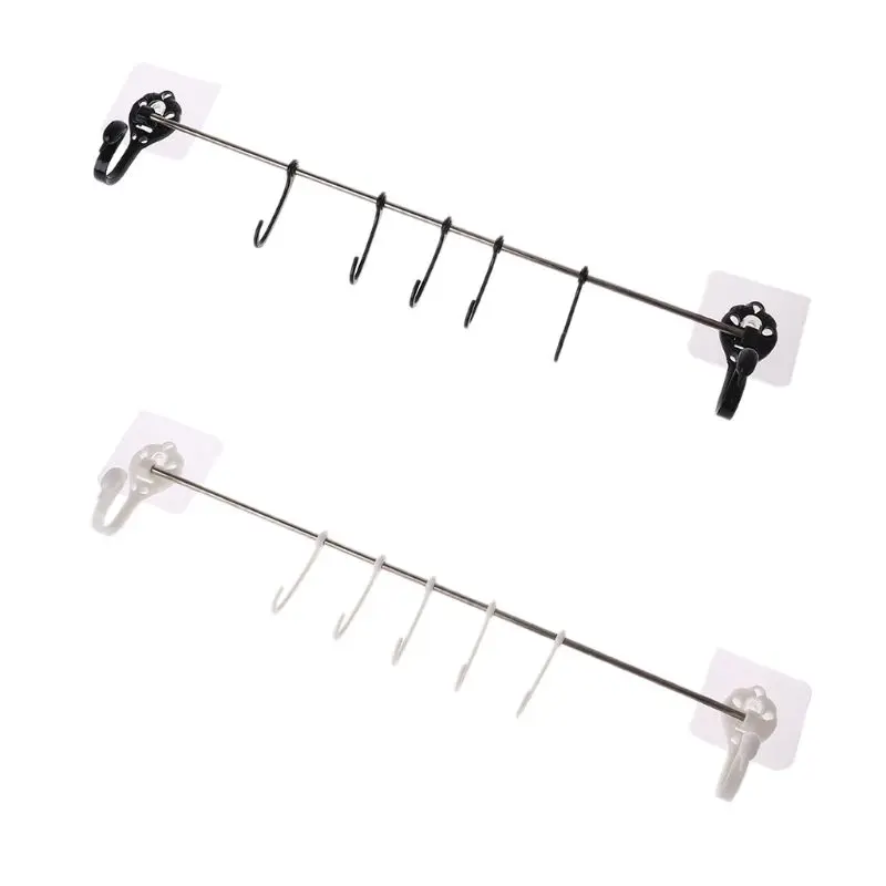 

Stainless Steel Wall Mounted Hook Hanger Towel Rack Coat Robe Hat Clothes Bathroom Storage Hanger Shelf Bar