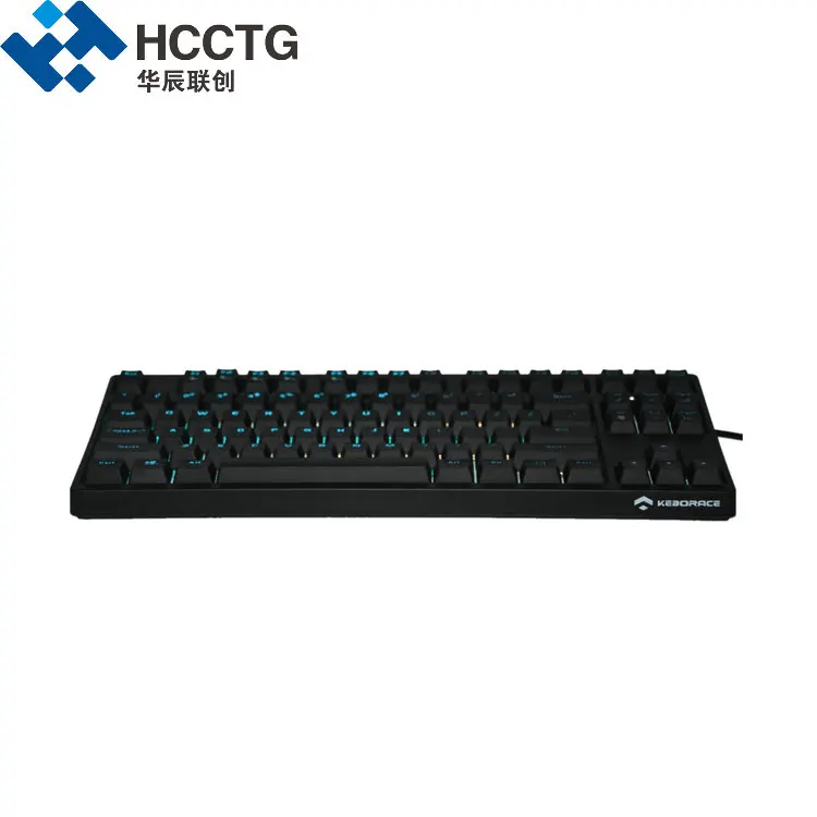 Проводная вишневая MX фоновая подсветка RGB механическая клавиатура геймера HGK87 O C