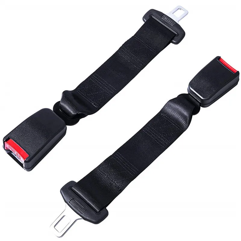 

E11 Safety Certified 14" Nylon Webbing Car Seat Safety Belt Extender Extension Buckle Plug Clip For Pregnant 7/8'' Metal Tongue
