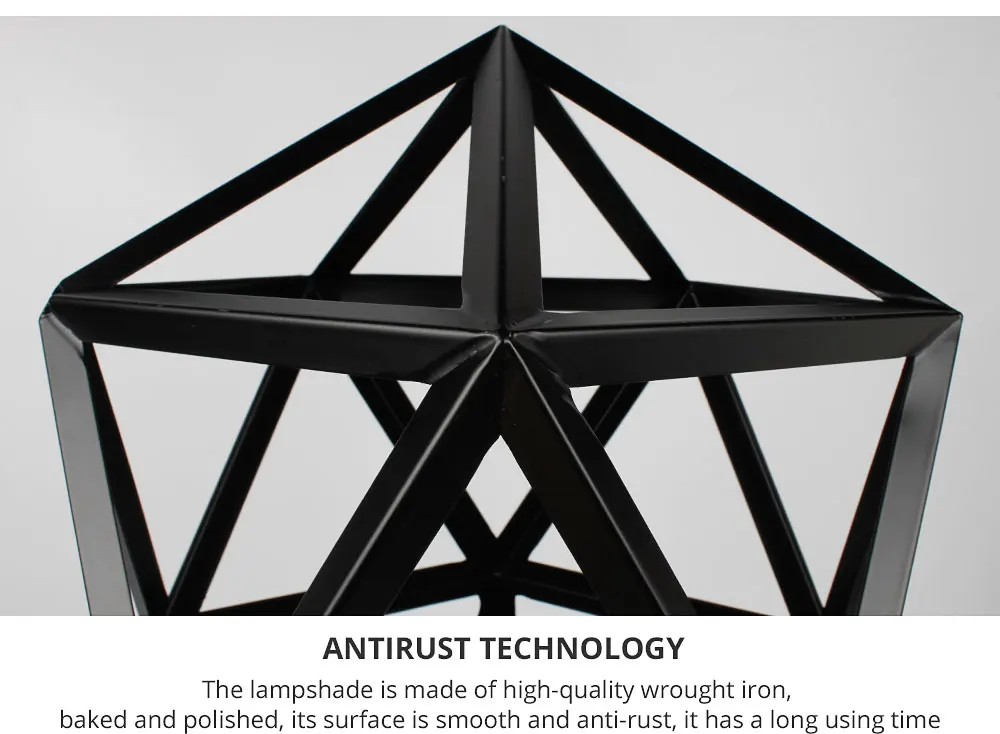 Абажур подвесной светильник абажур Лофт металлическая клетка зажим американская деревенская стиль кафе гексаэдр домашнее украшение с бриллиантами