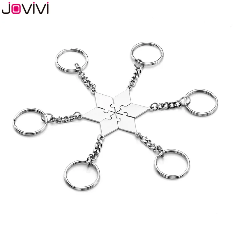 Брелок Jovivi из нержавеющей стали 5/6 шт. брелок для ключей Best Friends BFF друзей