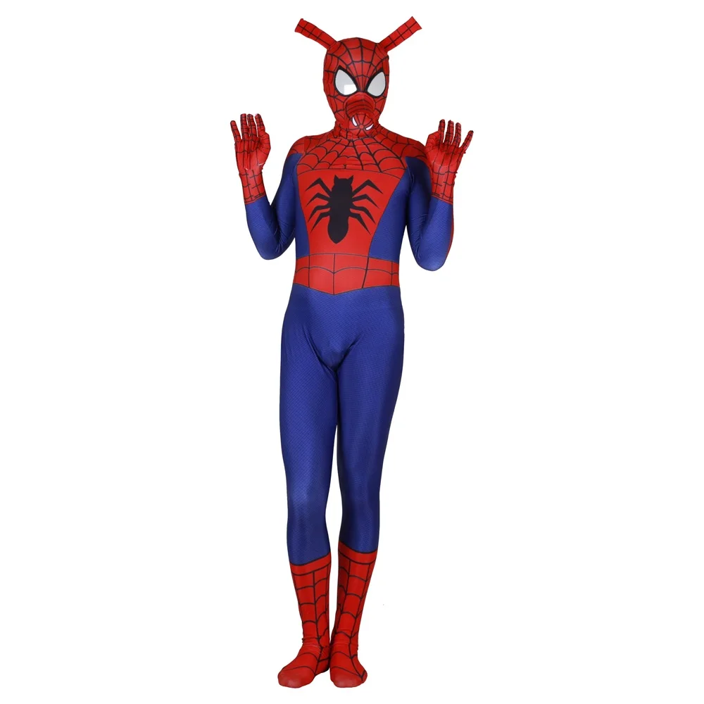 Adult Kids Spider Ham Peter Porker Cosplay Costume Zentai Spiderman Superhero Bodysuit Suit Jumpsuits