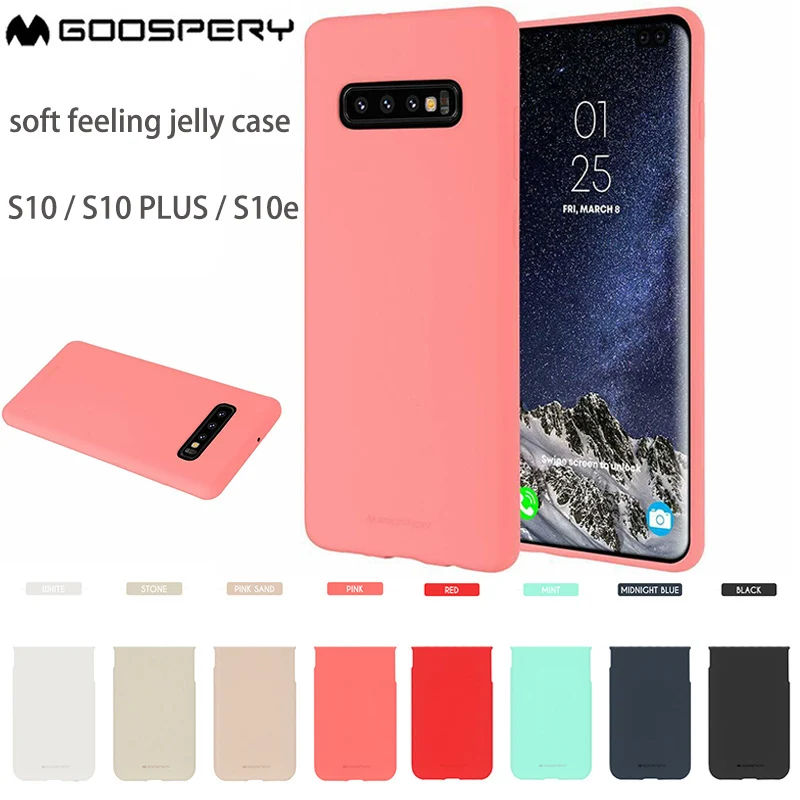 

Original Mercury Goospery Soft Feeling Jelly Matt Rubber Case For Samsung Galaxy S10 S10 Plus S10e