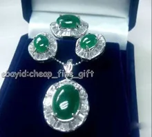 Новые ювелирные изделия натуральный зеленый драгоценный камень Женская матери кулон серьги кольцо кварц изысканные свадебные широкий часы Крылья женские королева