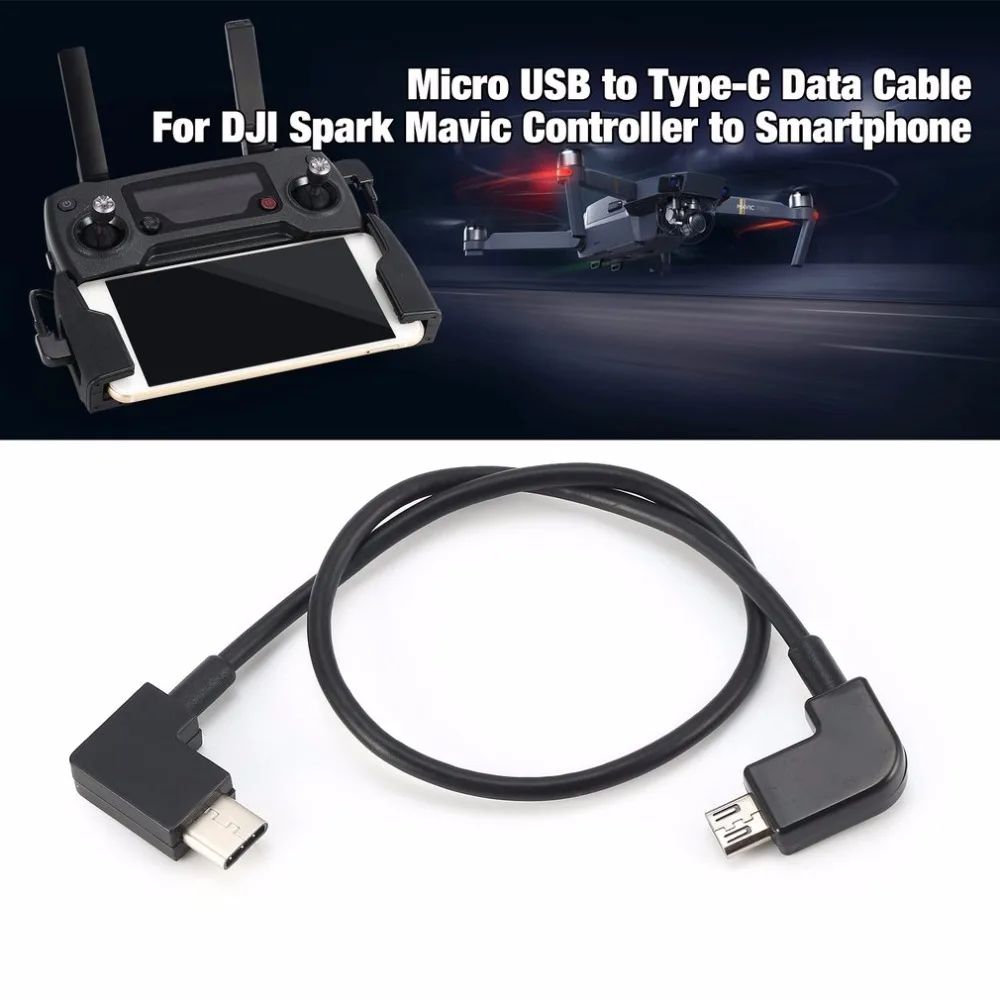 

Data Cable For DJI Spark Mavic Pro Platinum Air Controller Micro USB to Type-C Port Adapter Line for Smartphone Tablet Hot Sale