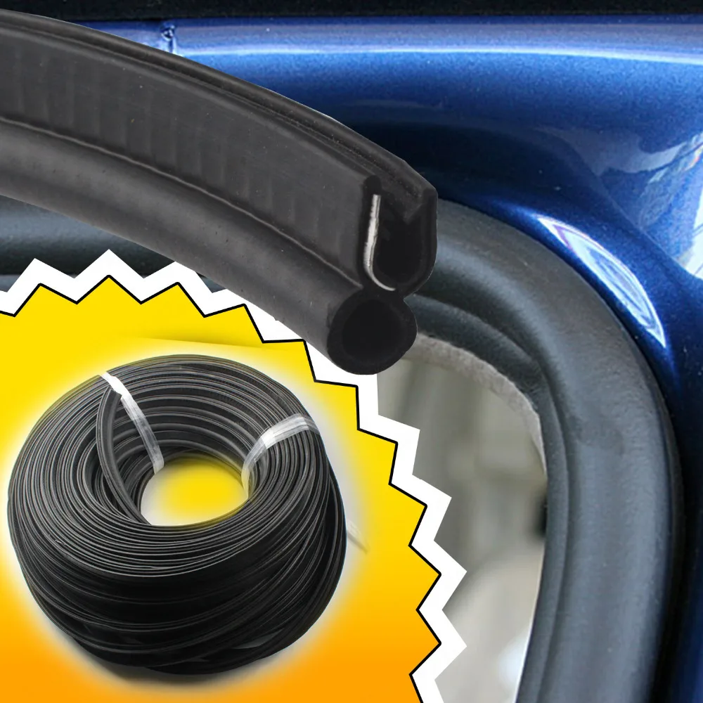 

5 Meter 200inch Black Rubber Seal Strip Fit For Universal Car Motor Door Flexible Body OEM pillar Seal Hardwearing #06