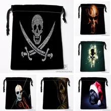 Изготовленные на заказ сумки на завязках с черепом, мини-сумка для хранения путешествий, сумка для плавания, походов, игрушек, размер 18x22 см#180412-11-60