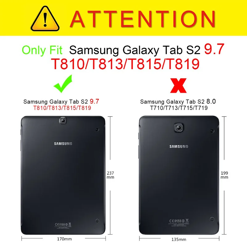 Чехол из искусственной кожи с зернистой фактурой для Samsung Galaxy Tab S2 9 7 T810 T813 T815 T819