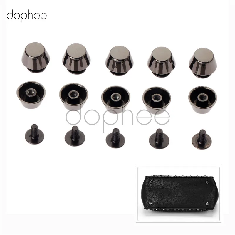 

dophee 10pcs Bag Bottom Studs Rivets Screw Bag Parts & Accessories 4 Colors For Punk Clothing Shoes Bags Decoration