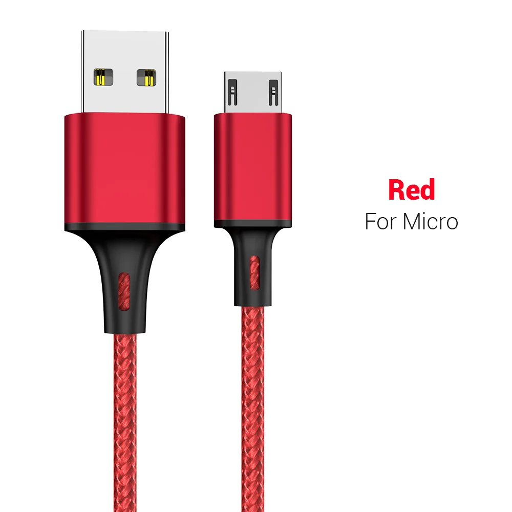 KISSCASE кабель для передачи данных USB кабель для iPhone Micro USB кабель для Xiaomi type C USB кабель для samsung Galaxy S10 кабель для быстрой зарядки - Цвет: Micro usb