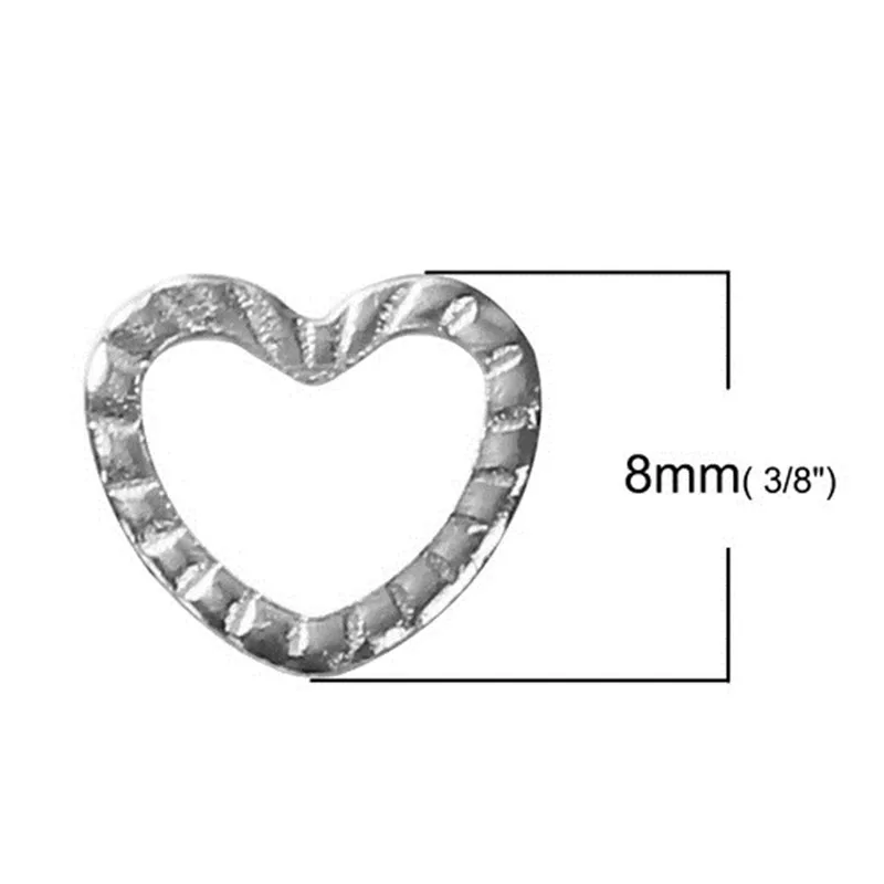 DoreenBeads Мода 304 Подвеска из нержавеющей стали Сердце слон животное ноги Серебряный