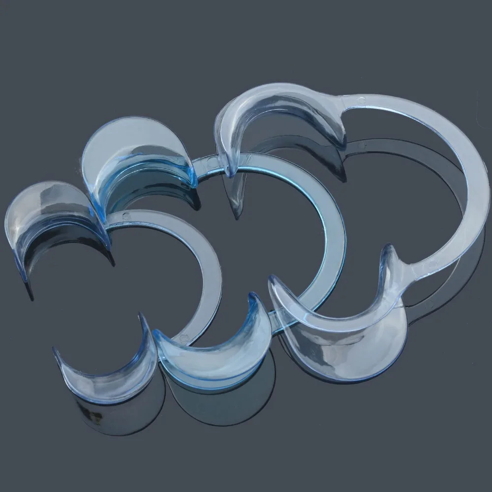 

30Pcs Orthodontic Mouth Opener Lager&Medium&Small Size Clear Blue Color C Shape Cheek Retractor Intraoral Lip Dental Tools