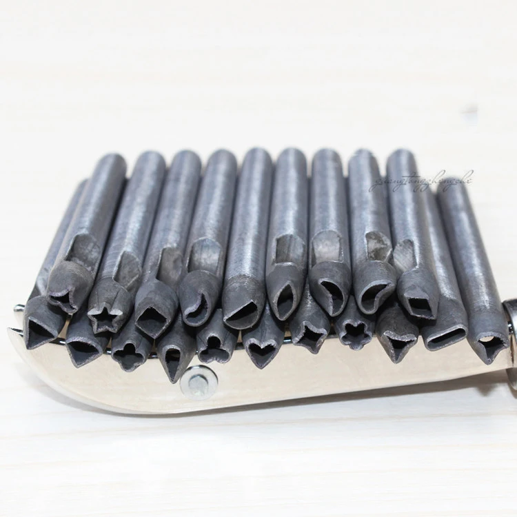 

Multi shape 5mm leather hole punch craft tool DIY leather craft special shape tool set 1pc