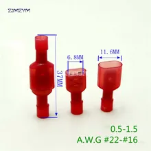 10pcs Splice Terminal Spade fork connector kit Wire Copper Splice Connector Insulated Cord Pin End Terminal FDFN ( MDFN ) 1-250