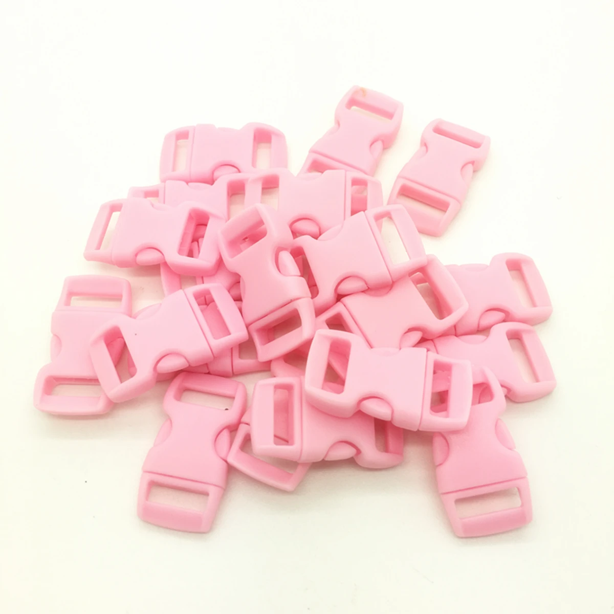 

10pcs/lot 3/8" 10mm Wide Pink Contoured Side Release For Paracord Bracelet Plastic Buckle
