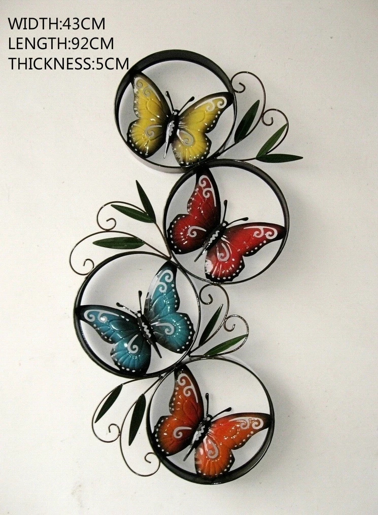 Metal Garden home decor creative butterfly mural Wall ...