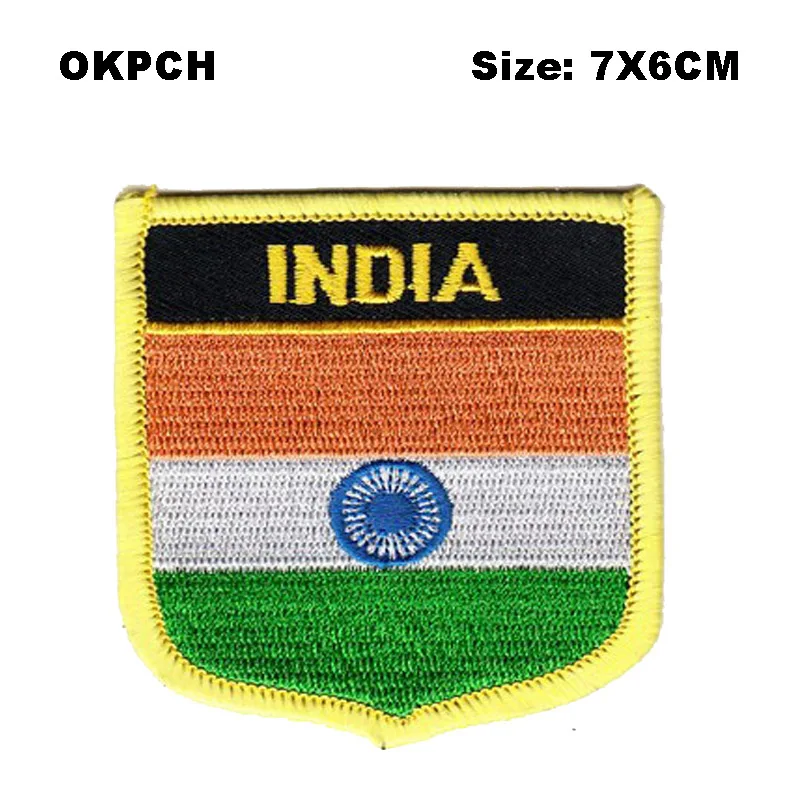 

India Flag embroidery patches iron on transfer patches set sewing applications for clothes in Home&Garden