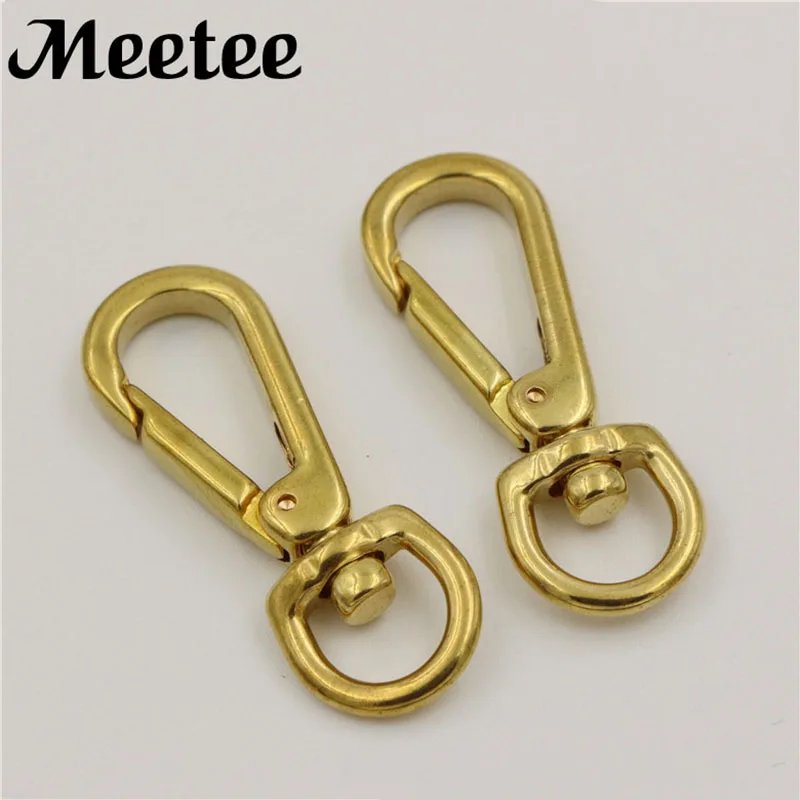 2X Solid Brass Dog Collar Clip Buckles Metal Handbag Strap Metal Buckle