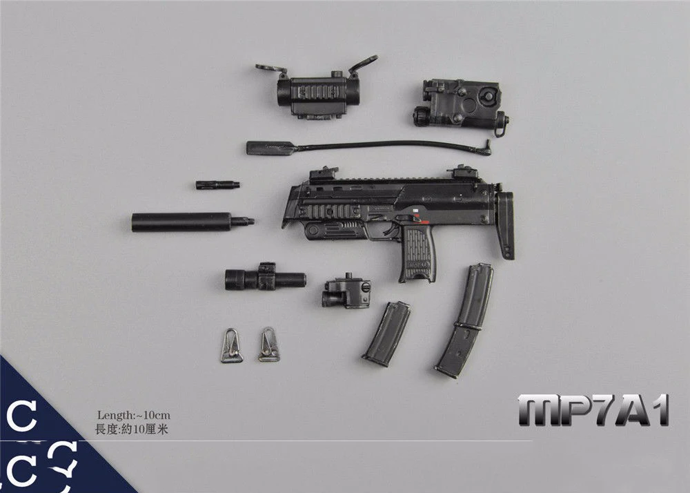 1/6 оружие MP7A1 C машина модель оружия игрушки для 1" фигурка тела Детские игрушки коллекции