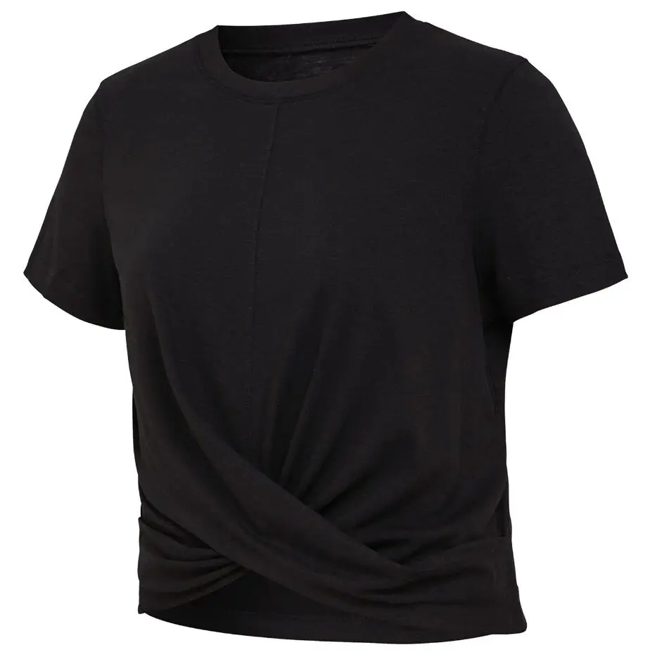 4 разных цветные спортивные костюмы рубашки для йоги сексуальный для спортзала спортивная одежда футболки тренировочная одежда упражнения тренировка спортивные футболки - Цвет: Черный