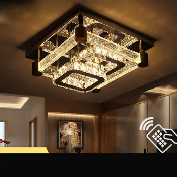 

Led ceiling lamp Crystal luxury simple bedroom lighting led square crystal ceiling lamp led lighting fixture ceiling lamp lights