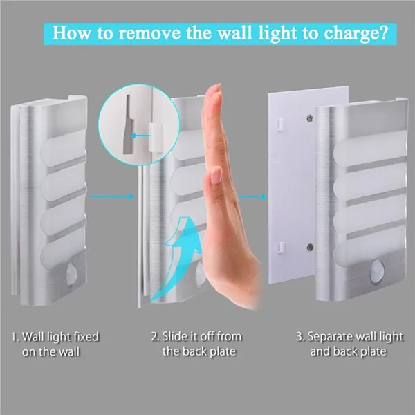 Rechargeable Motion Sensor Wall Lamp Night Light13