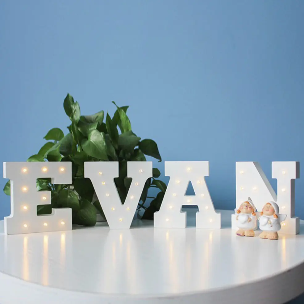 

10pcs N-Shape Letter Night Light 3D Led Lamp Nightlight Marquee Letter Gift Toys Bedroom Decor For Kids Baby