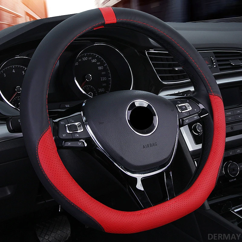 DERMAY D форма спортивный чехол на руль из натуральной кожи для VW Scirocco 2009 2010 2011 2013 2014