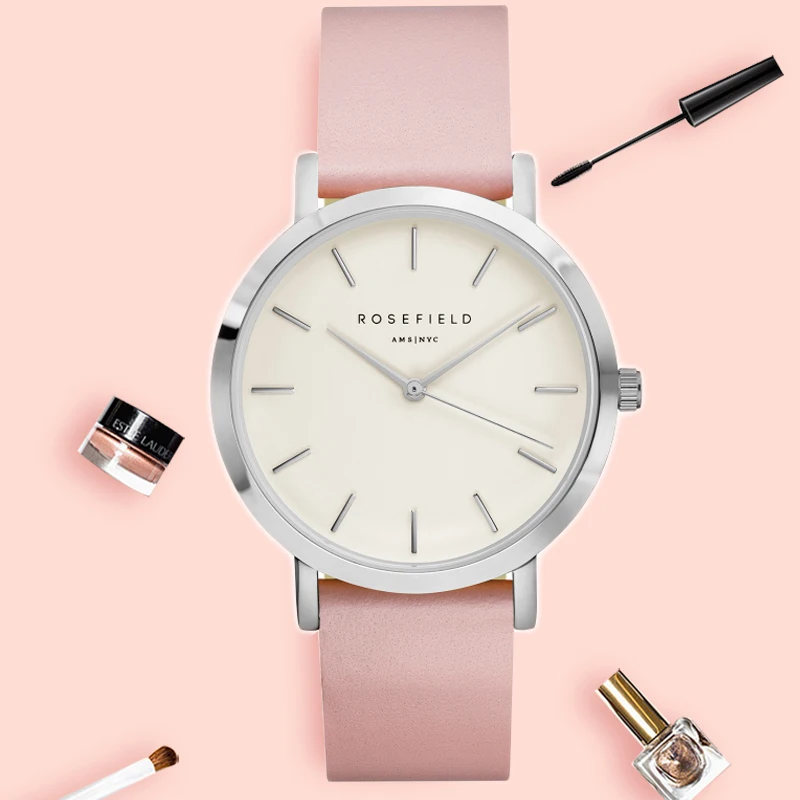 ROSEFIELD WomenLuxury Leather 2017 Dress Watches man Unisex Watch Cheap Girls Wristwatches Gift Hours Geneva relojes mujer clock