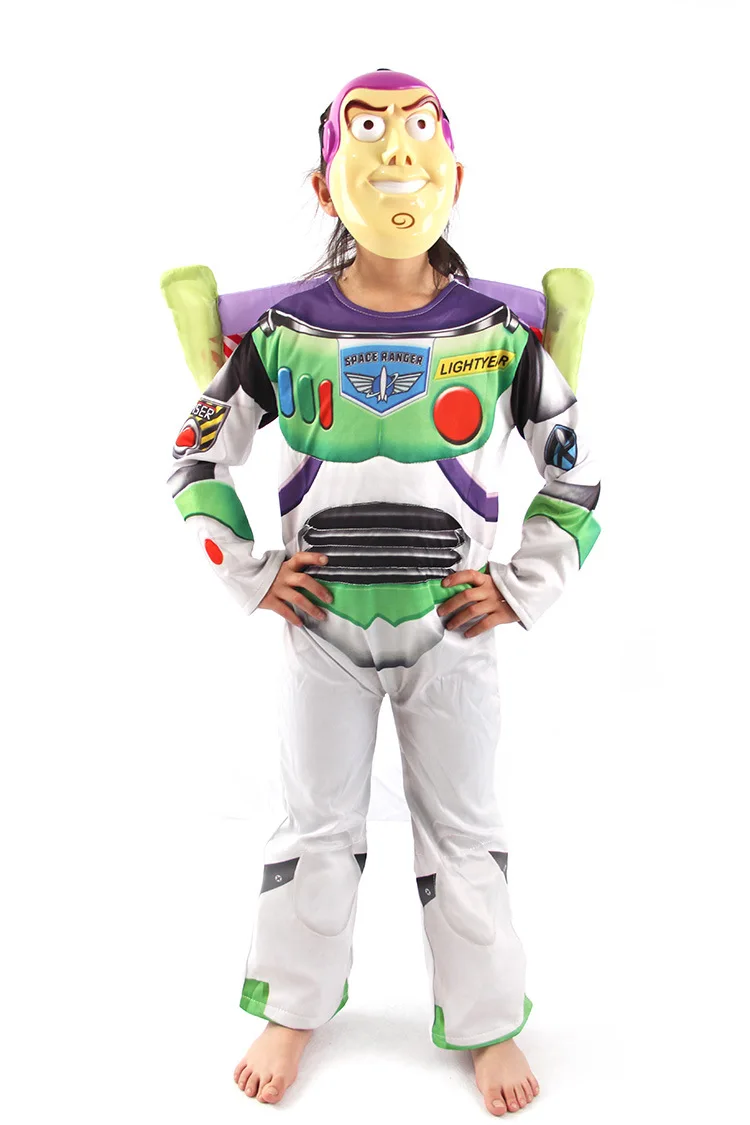 

High quality ! Toy Story Mascot Park Buzz Lighter Mascot Costume Cosplay Custom made Halloween carnival dress For Kids With Wig