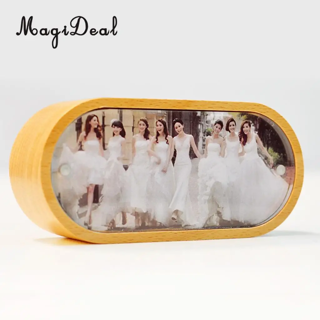 Creative Multi Photo Frame Picture Display Frame Decorative with Clockwork Music Box Christmas Gift