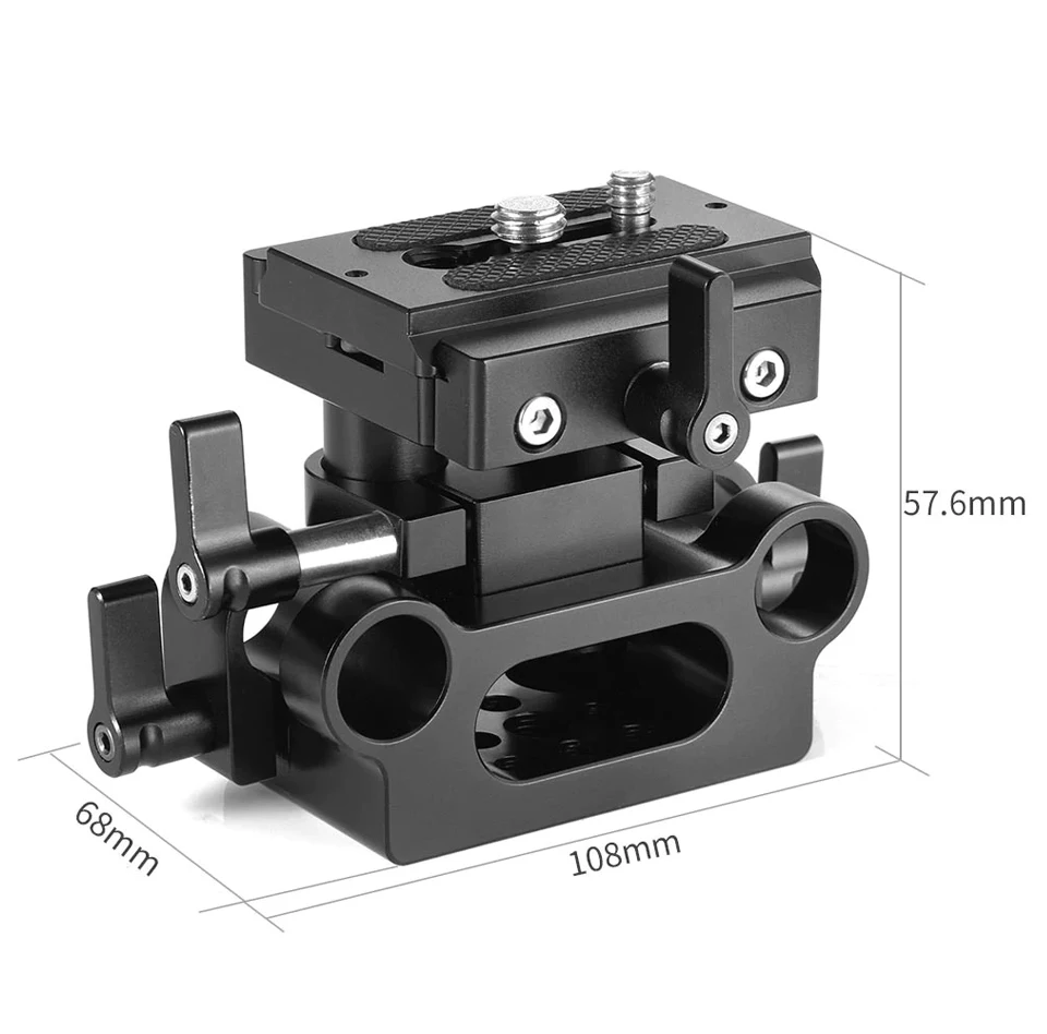 SmallRig DSLR камера пластина зажим Кронштейн Универсальный 15 мм рельсовая система поддержки с быстроразъемной Arca пластина высокая Регулируемая 2272