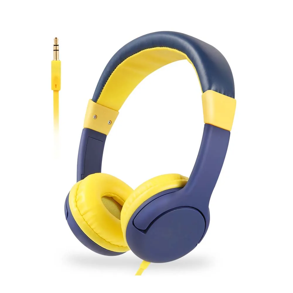 JINSERTA Portable Kids Headphones Safely Children Over Ear Headset Birthday Gifts with Adjustable Headband for Tablet Smartphone