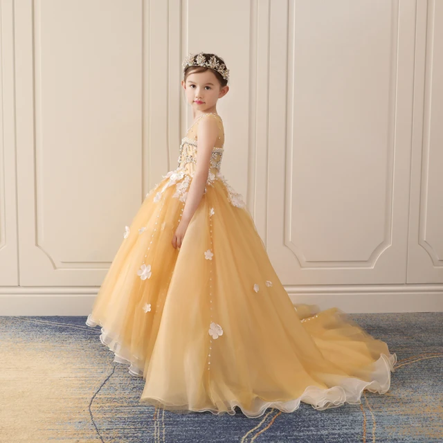 Gold Dress Long Ball Gown