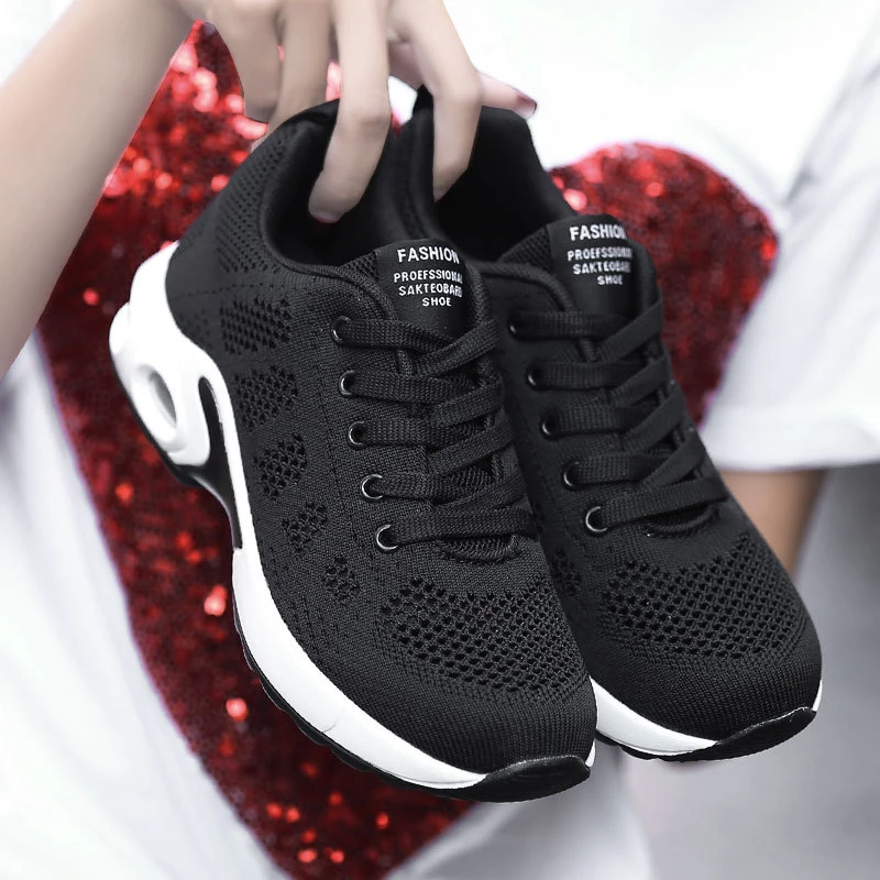Женские дышащие кроссовки с воздушной амортизацией, обувь для бега, светильник, уличная спортивная обувь для ходьбы, бега, кроссовки, zapatillas mujer