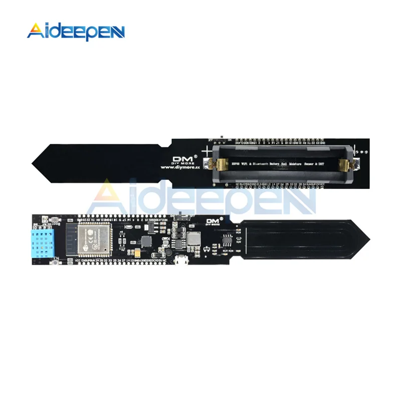 ESP32 DHT11 CP2104 Беспроводной Wi-Fi и bluetooth-адаптер датчик влажности почвы модуль обнаружения с 18650 Держатель литиевой батареи