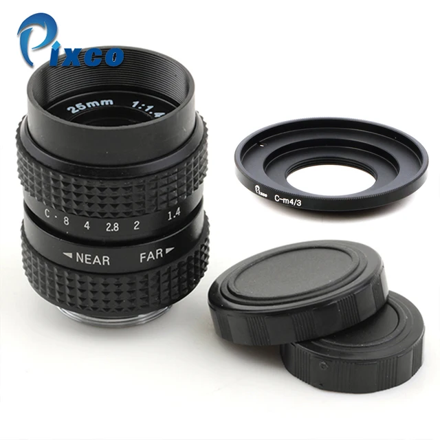 Cheap Pixco 25mm F1.4 CCTV TV lens + C Mount for Micro 4/3 m4/3 for Nikon 1 for Fuji FX for Pentar Q for NEX for EOS.M