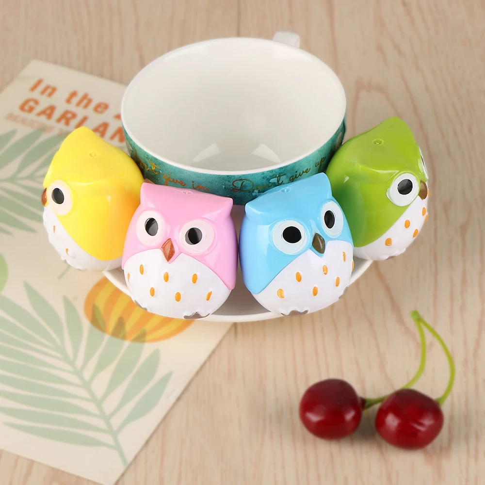 

2 PCs Color Random Cute Owl Bird Shape Pencil Sharpener Fashion Cutter Knife Kid's Favorite Gifts Lovely School Office Supplies